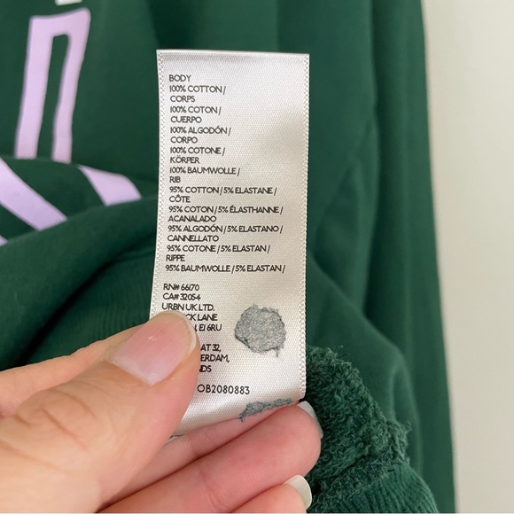 Anthropologie Maeve x Jordan Nickson Green Happy Hour Sweatshirt Size XL - Picture 8 of 10